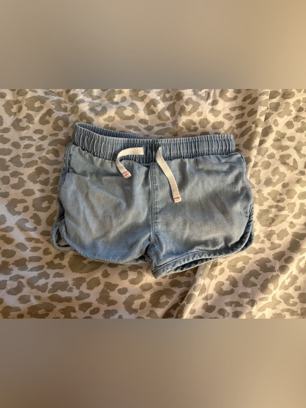 Cat & Jack Light Blue Denim-Style Drawstring Shorts